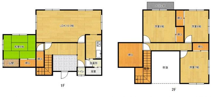 福岡県久留米市上津町(一戸建)の賃貸物件の間取り