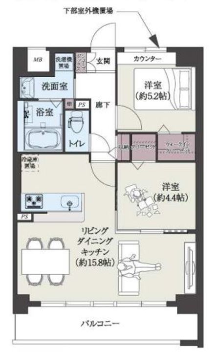 エルグランド博多の杜の間取り