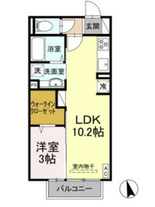 プランドールB103号の間取り