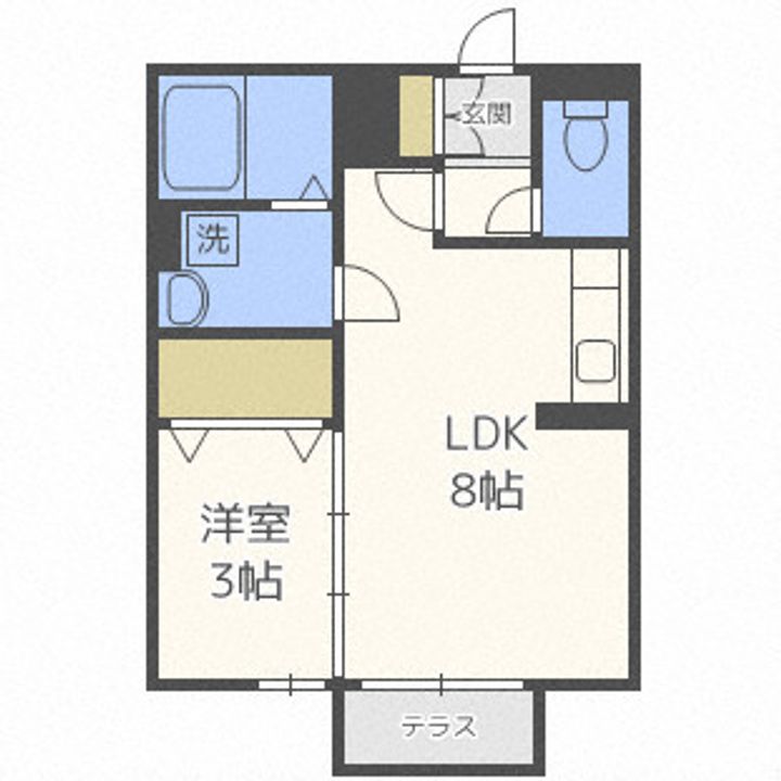 ロイヤルコート東那珂102●の間取り