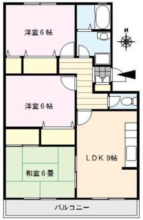 グリーンパーク201号の間取り
