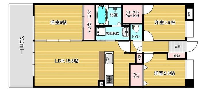 リファレンス寺塚の間取り
