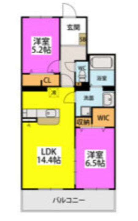 GRAN GRACE久留米南2-102の間取り