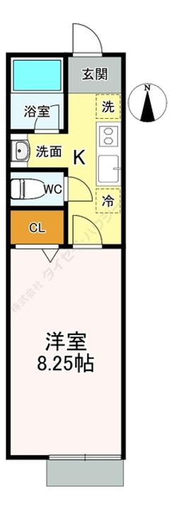 クレアフォーチュン中江0104の間取り