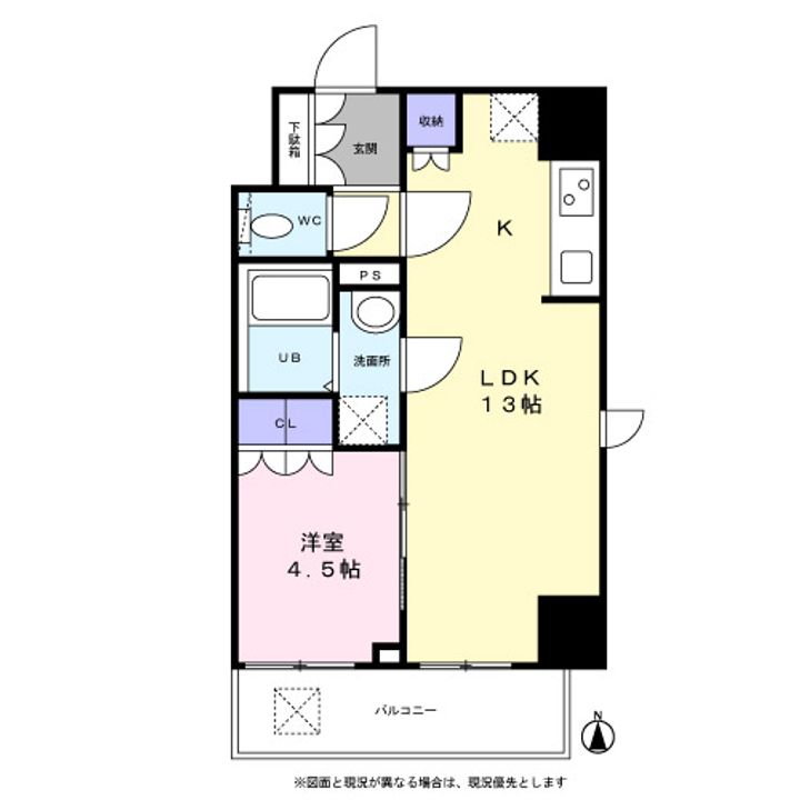 エムフラット秋葉原0504の間取り