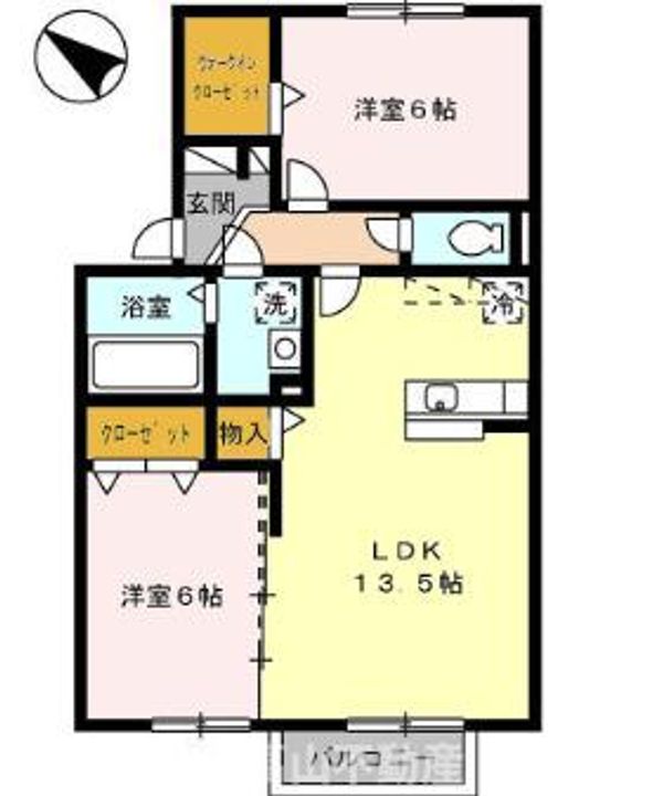 福岡県宮若市福丸(アパート)の賃貸物件の間取り
