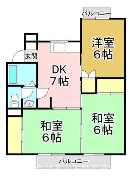 福岡県宮若市福丸(アパート)の賃貸物件の間取り