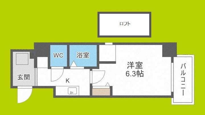 エルミタージュ難波南VIIの間取り