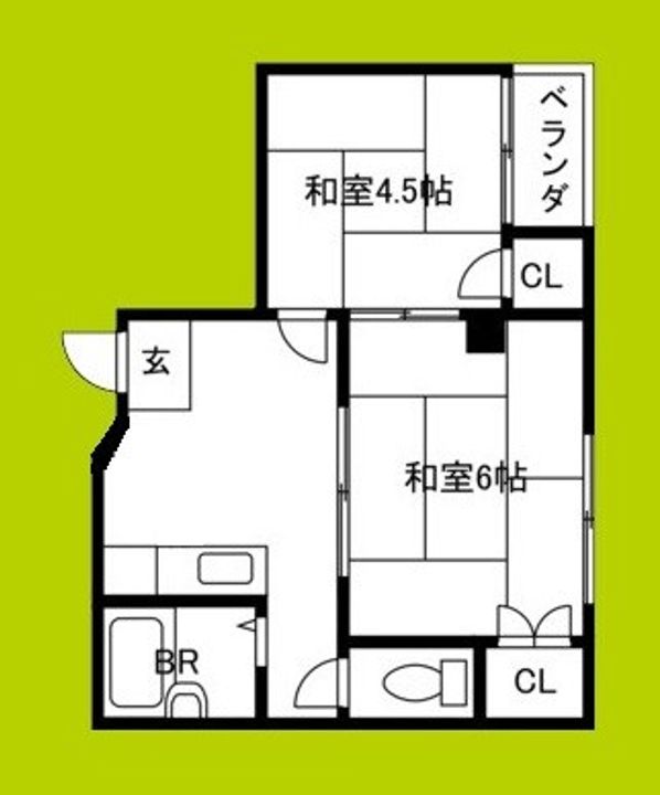 シャンブル北加賀屋の間取り