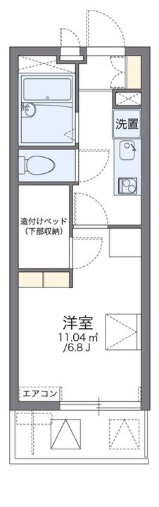 レオパレスE サクセスの間取り
