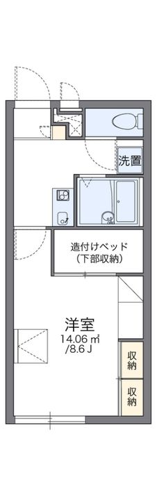 レオパレスプラムヒルズの間取り