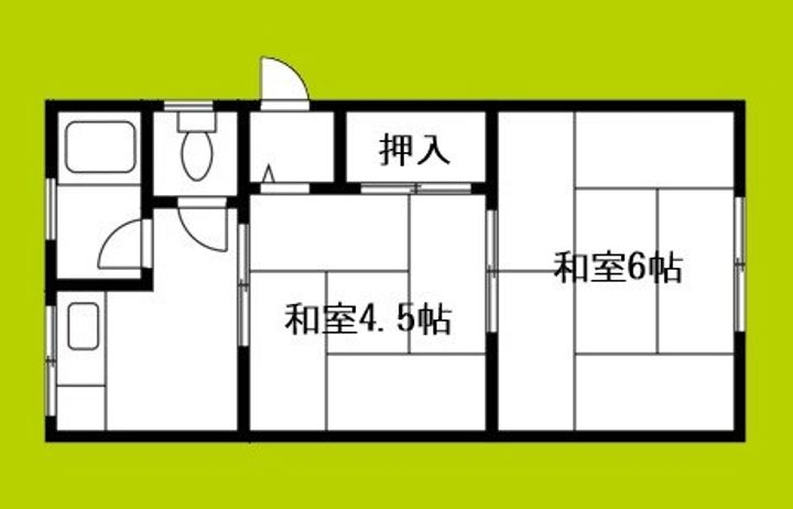 湯里Kアパートの間取り
