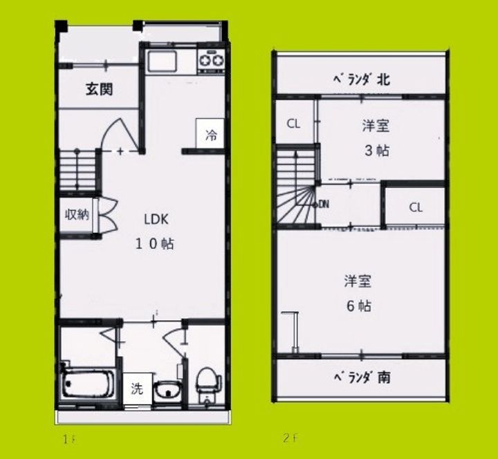 大阪府大阪市住之江区西住之江3丁目(一戸建)の賃貸物件の間取り