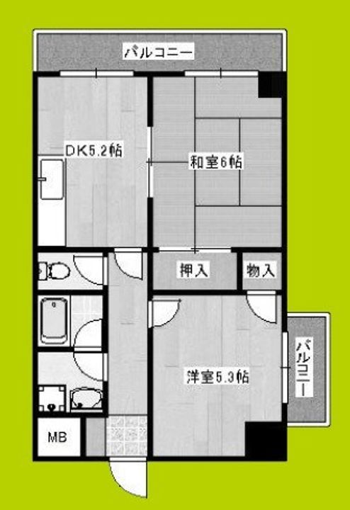 平田マンションの間取り