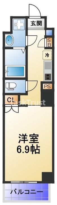 トゥールロワイエ北梅田の間取り