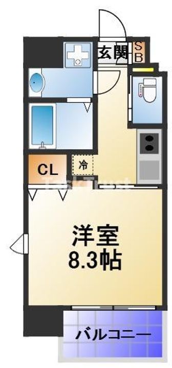 フォレストガーデン天満橋Ⅰの間取り