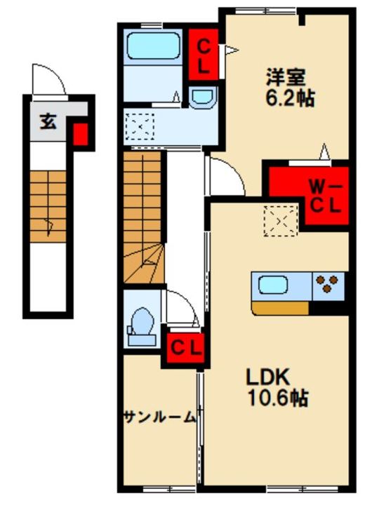 ヒカルサ鳥栖今泉ノースの間取り