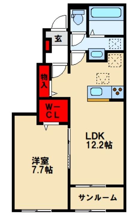 ヒカルサ鳥栖今泉サウスの間取り