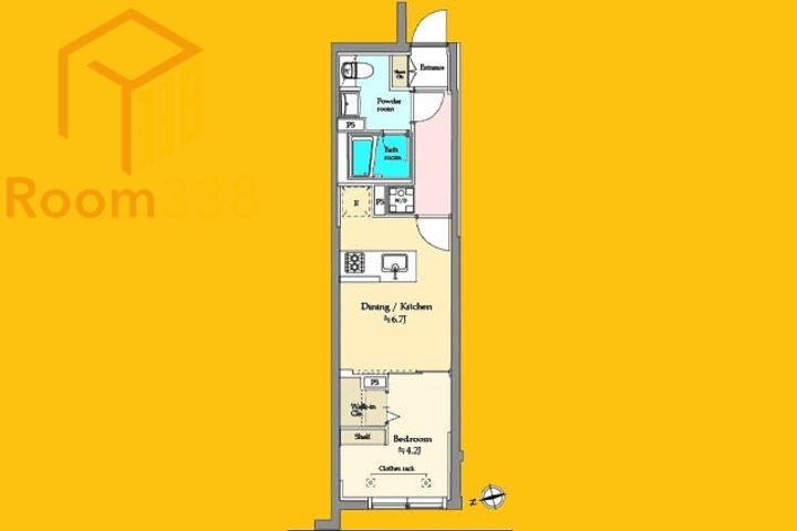 東京都中野区新井2丁目(マンション)の賃貸物件402の間取り