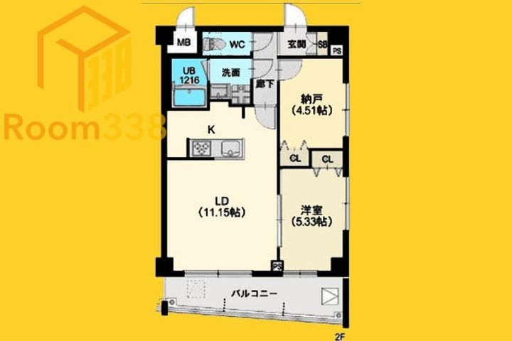 東京都中野区東中野4丁目(マンション)の賃貸物件301の間取り