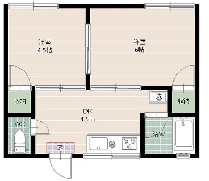 藤嶋コーポBの間取り