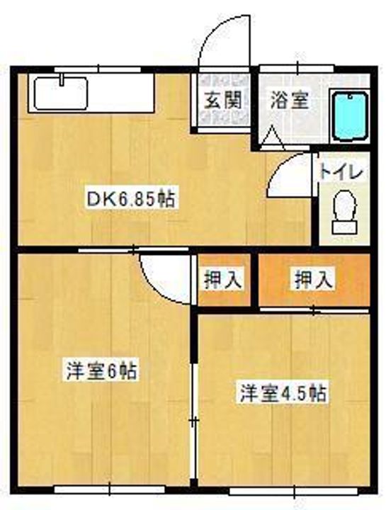 和泉ハイツA棟203の間取り