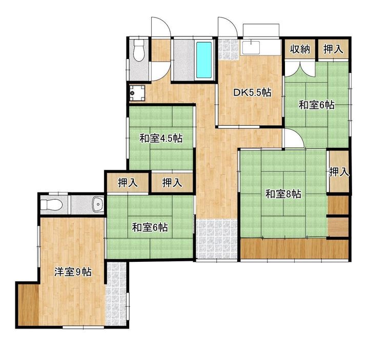 山口県下関市栄町(一戸建)の賃貸物件001の間取り