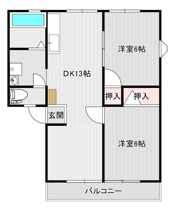 ヒルトップテラス羽衣A棟103の間取り