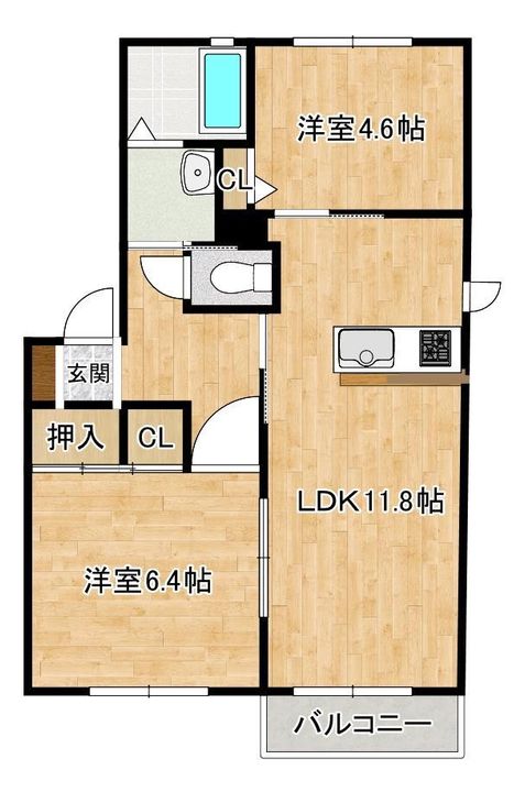 シャーメゾン夢ヶ丘 A棟の間取り