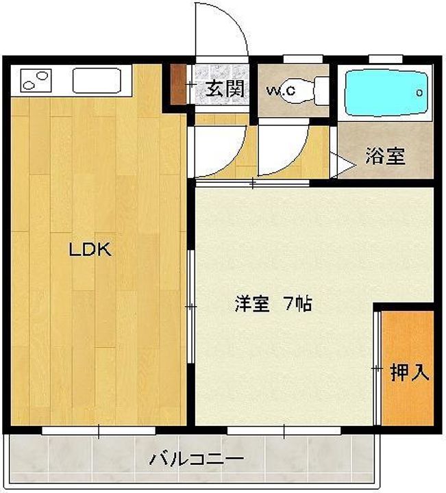 コーポグリーン105の間取り