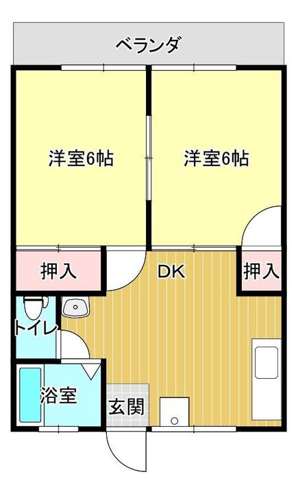 グリーンハイツ愛101の間取り