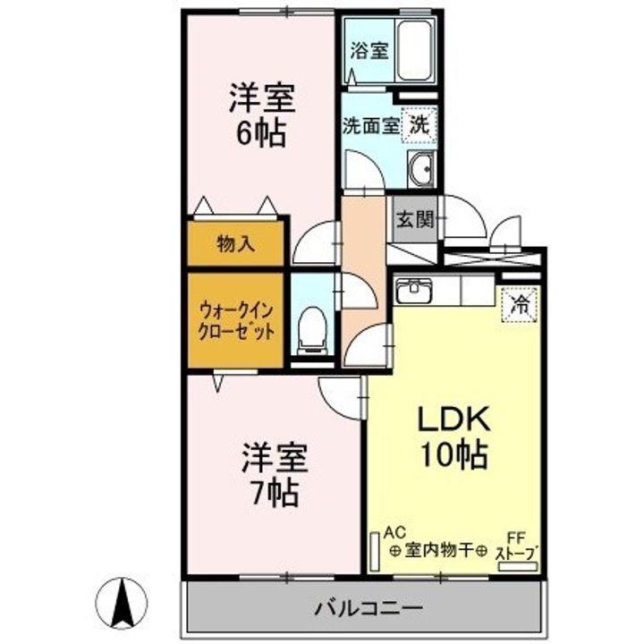 マンションタケイシの間取り