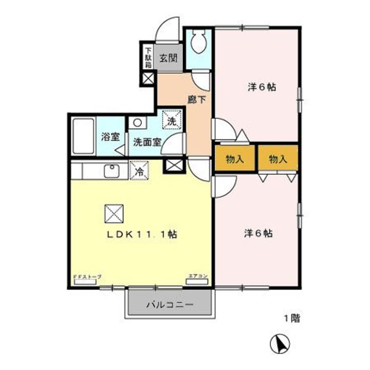 サクシード Bの間取り