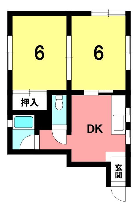 サンフラワー1号室の間取り