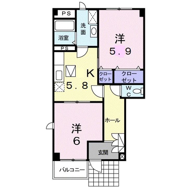 フローリッシュ諏訪の間取り