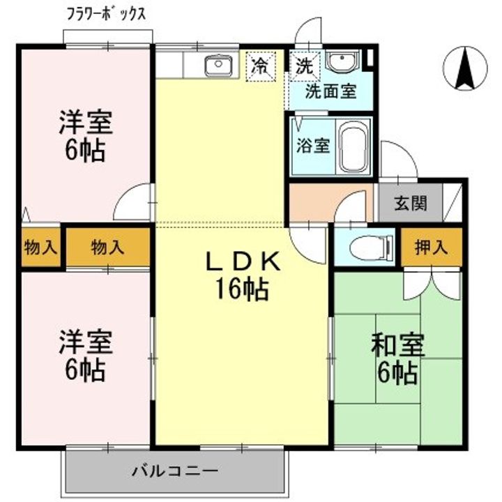 セジュールワヤマCの間取り