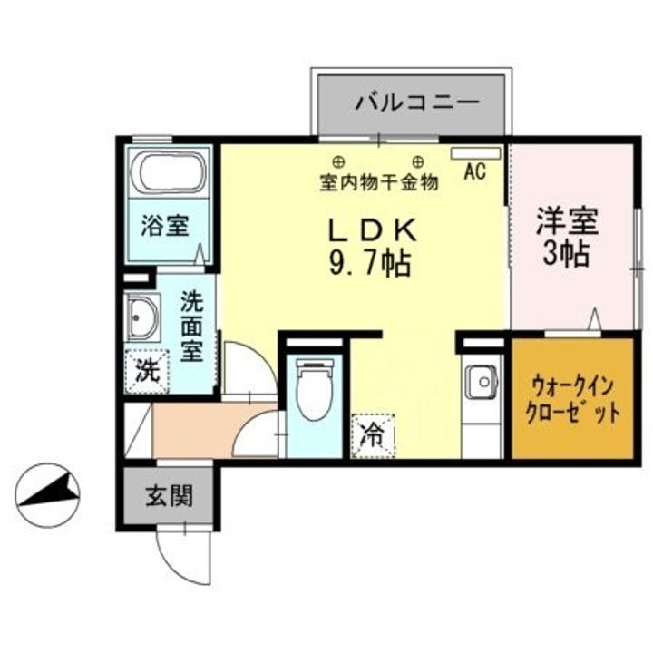 アゼリア吹上B103の間取り