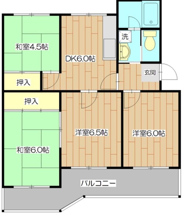 塚原台ハイツ13号棟の間取り