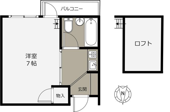 大阪府高槻市真上町2丁目の賃貸マンションの間取り