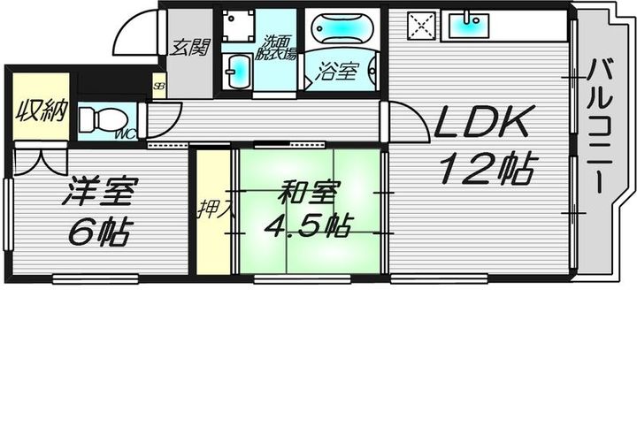 グランディ栄町の間取り