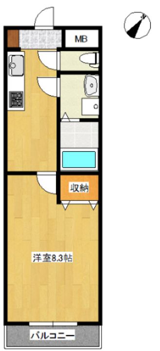 フェアリーコート博労町503の間取り