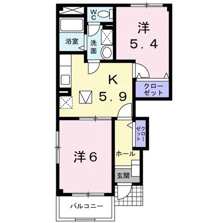 ライラックⅡ104の間取り