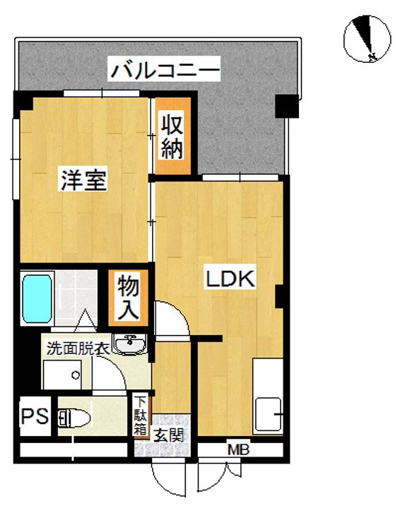 リバーコートB3Bの間取り
