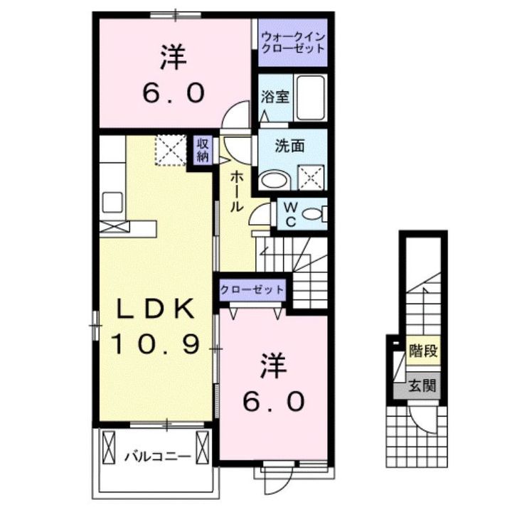 シュッド ボワ Aの間取り