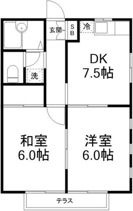 千葉県四街道市大日(アパート)の賃貸物件107の間取り