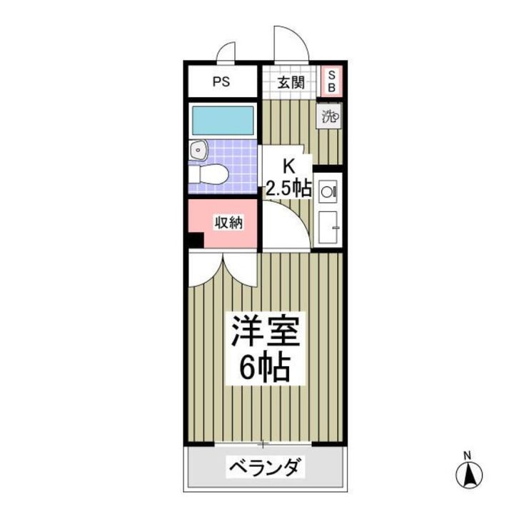 埼玉県川越市的場北1丁目(マンション)の賃貸物件202の間取り