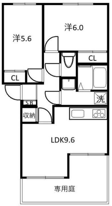 千葉県四街道市栗山(アパート)の賃貸物件102の間取り