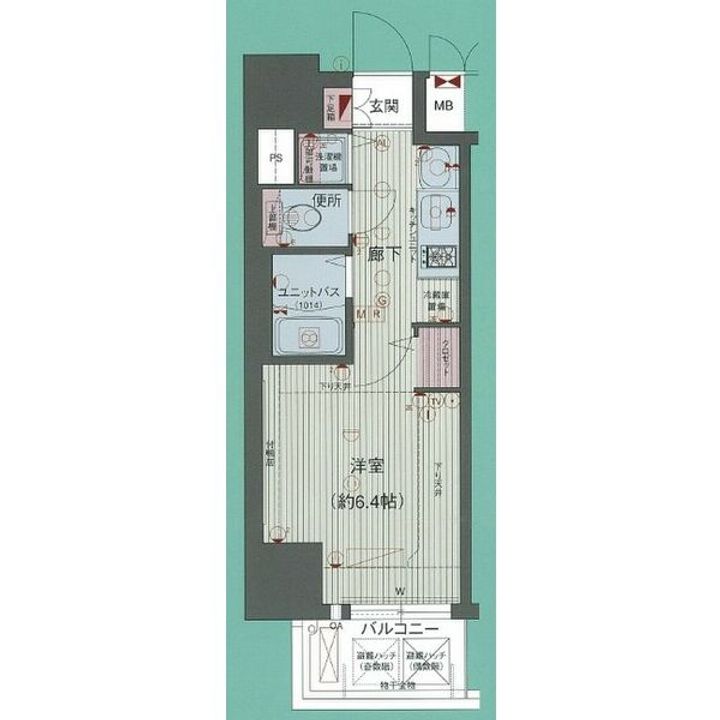 愛知県名古屋市中区大須2丁目(マンション)の賃貸物件の間取り