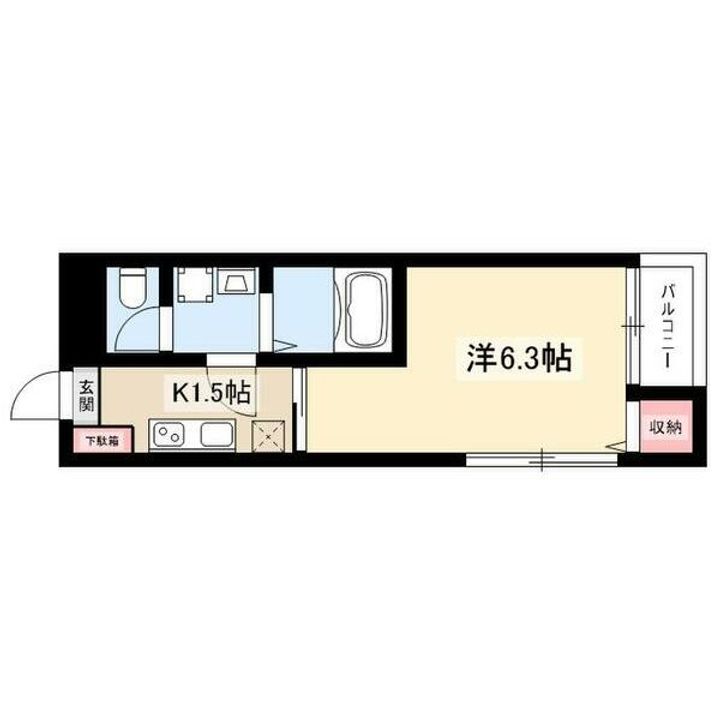 愛知県名古屋市中村区小鴨町(アパート)の賃貸物件の間取り