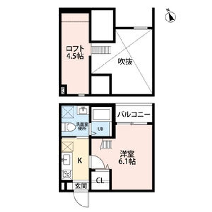 愛知県名古屋市西区南川町(アパート)の賃貸物件の間取り